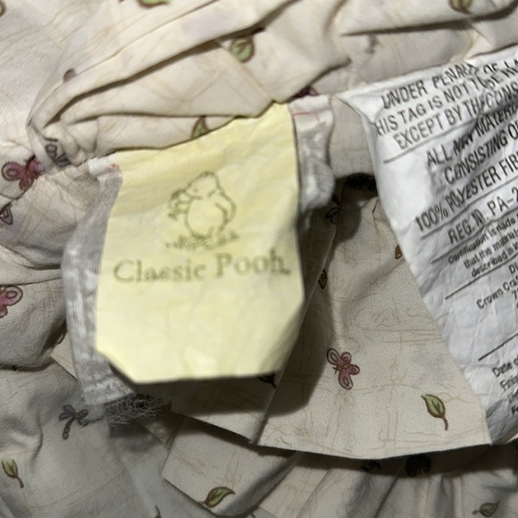 Vintage Winnie The Pooh Friends 3D Calliope Crib Quilt Comforter Tigger Piglet - Picture 7 of 8